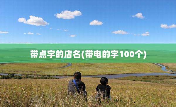 带点字的店名(带电的字100个)
