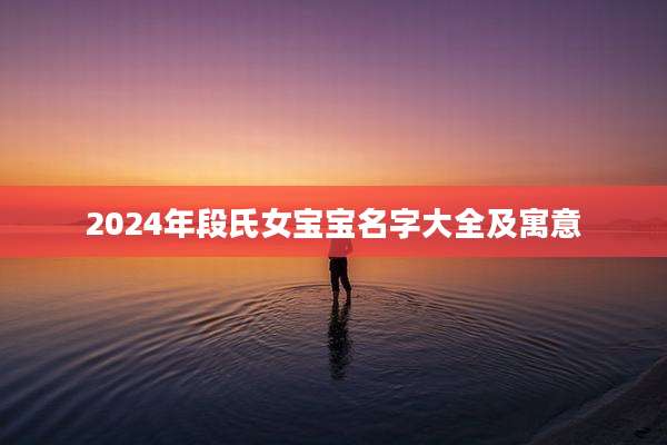2024年段氏女宝宝名字大全及寓意