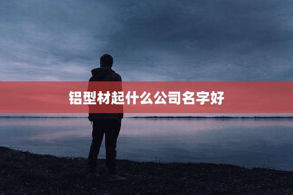 铝型材起什么公司名字好