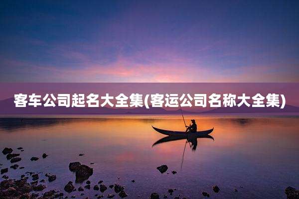 客车公司起名大全集(客运公司名称大全集)