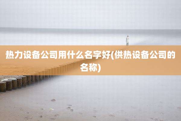 热力设备公司用什么名字好(供热设备公司的名称)
