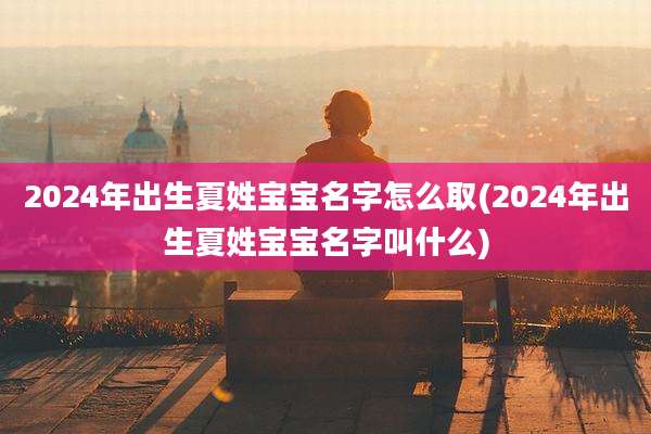2024年出生夏姓宝宝名字怎么取(2024年出生夏姓宝宝名字叫什么)