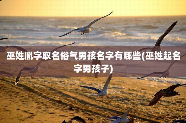 巫姓胤字取名俗气男孩名字有哪些(巫姓起名字男孩子)