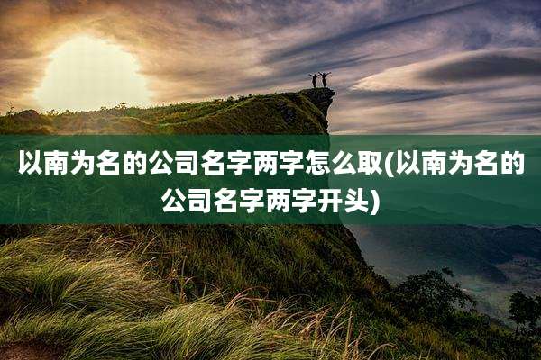 以南为名的公司名字两字怎么取(以南为名的公司名字两字开头)