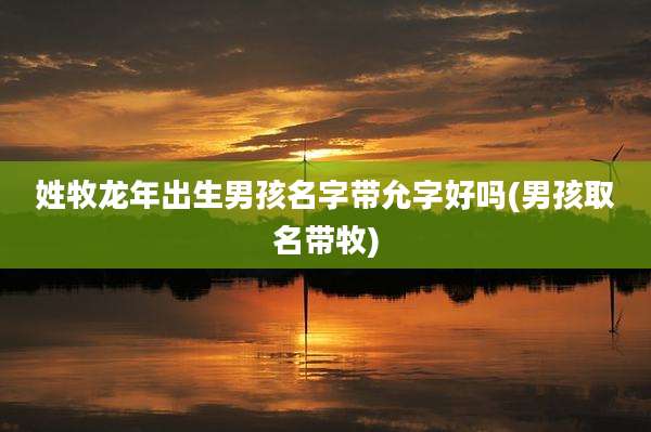 姓牧龙年出生男孩名字带允字好吗(男孩取名带牧)
