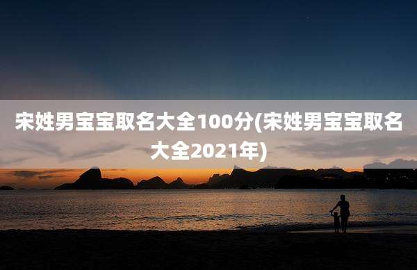 宋姓男宝宝取名大全100分(宋姓男宝宝取名大全2021年)