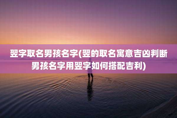 翌字取名男孩名字(翌的取名寓意吉凶判断男孩名字用翌字如何搭配吉利)