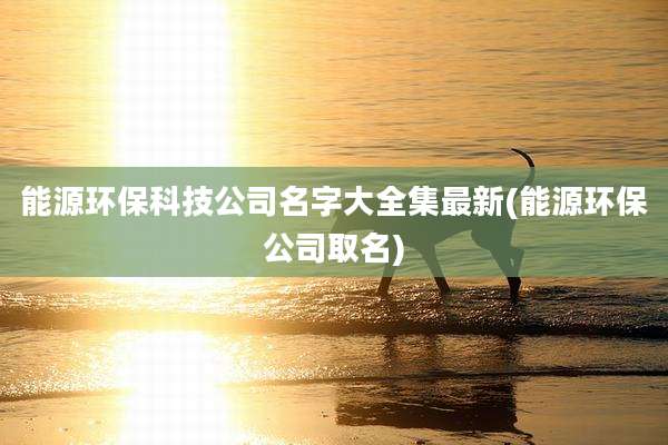 能源环保科技公司名字大全集最新(能源环保公司取名)