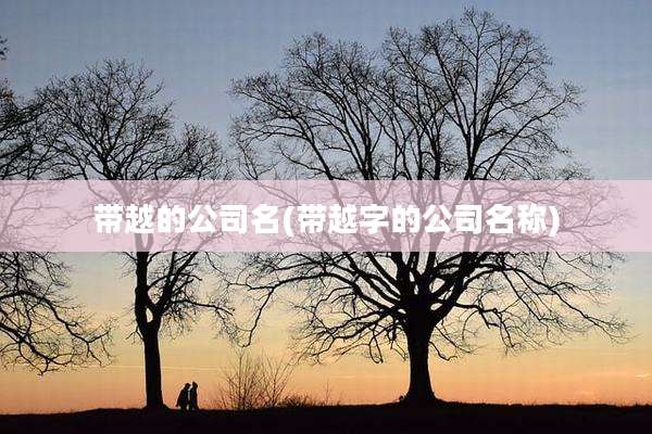 带越的公司名(带越字的公司名称)