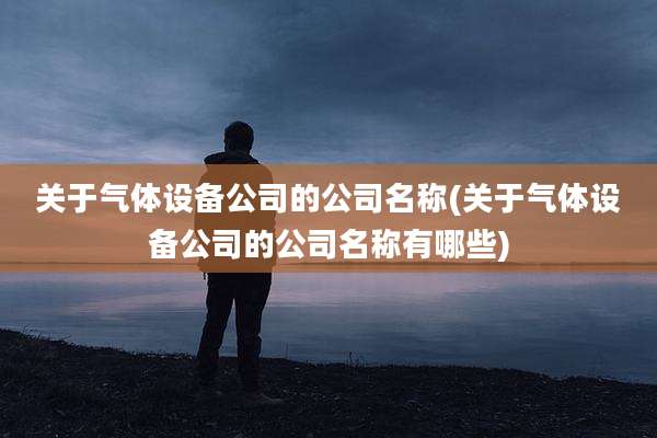 关于气体设备公司的公司名称(关于气体设备公司的公司名称有哪些)