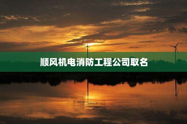 顺风机电消防工程公司取名