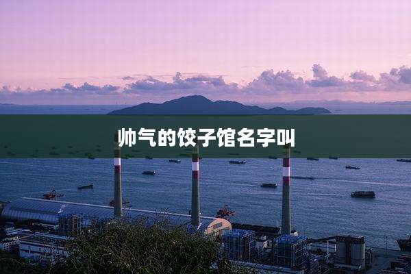 帅气的饺子馆名字叫