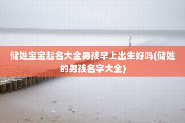 储姓宝宝起名大全男孩早上出生好吗(储姓的男孩名字大全)