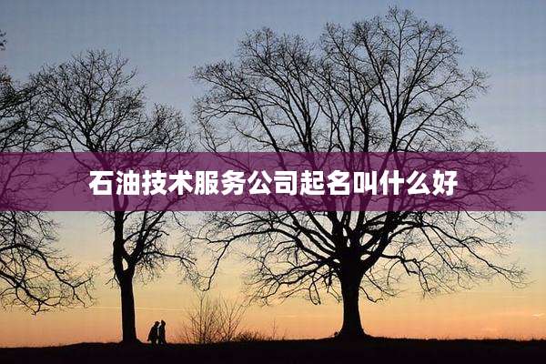 石油技术服务公司起名叫什么好