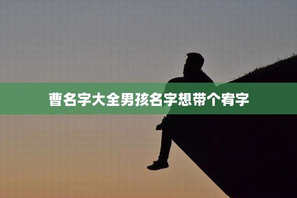 曹名字大全男孩名字想带个宥字