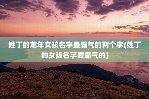 姓丁的龙年女孩名字最霸气的两个字(姓丁的女孩名字要霸气的)