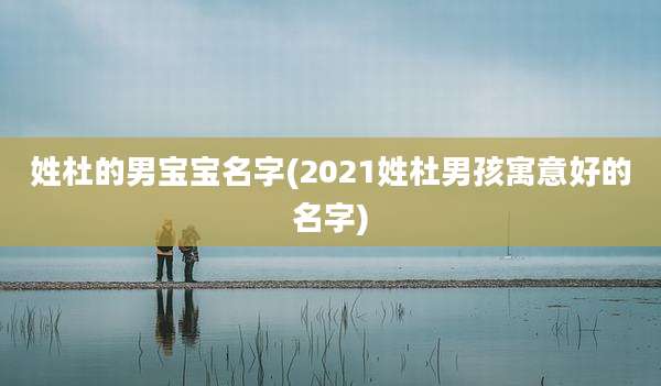 姓杜的男宝宝名字(2021姓杜男孩寓意好的名字)
