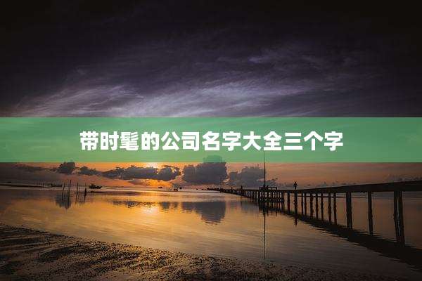 带时髦的公司名字大全三个字
