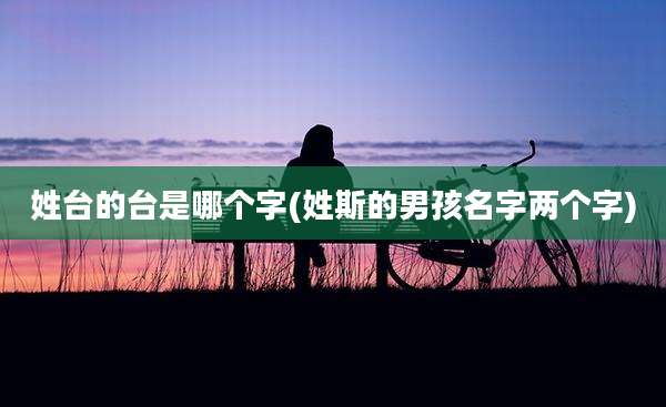 姓台的台是哪个字(姓斯的男孩名字两个字)