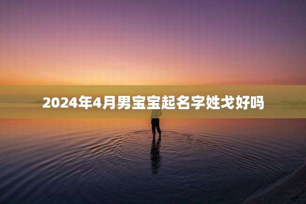 2024年4月男宝宝起名字姓戈好吗