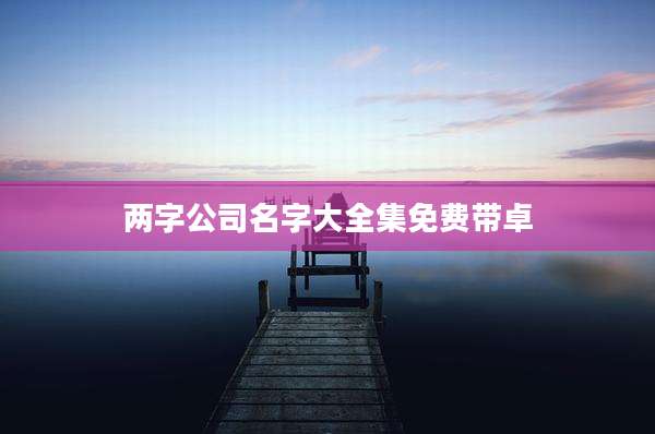 两字公司名字大全集免费带卓