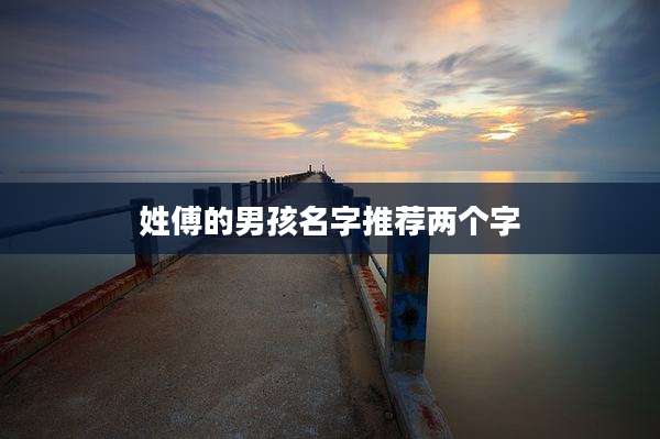 姓傅的男孩名字推荐两个字