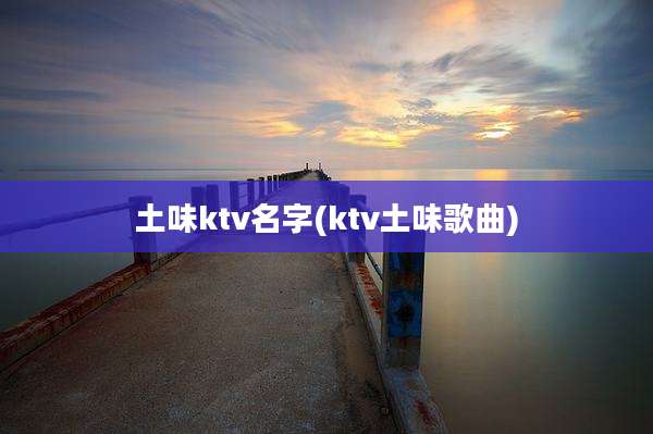 土味ktv名字(ktv土味歌曲)