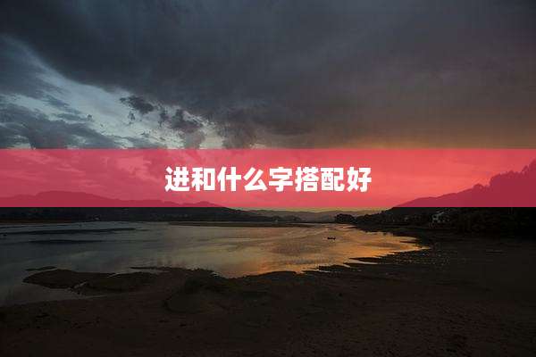 进和什么字搭配好