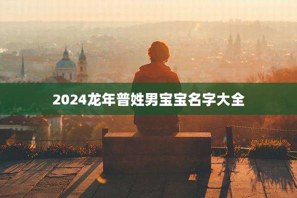 2024龙年普姓男宝宝名字大全