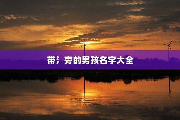 带氵旁的男孩名字大全