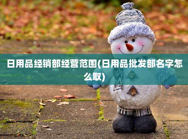 日用品经销部经营范围(日用品批发部名字怎么取)