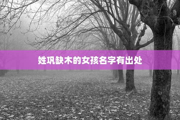 姓巩缺木的女孩名字有出处
