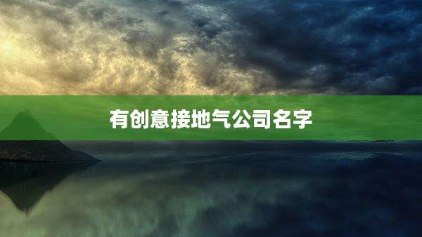 有创意接地气公司名字