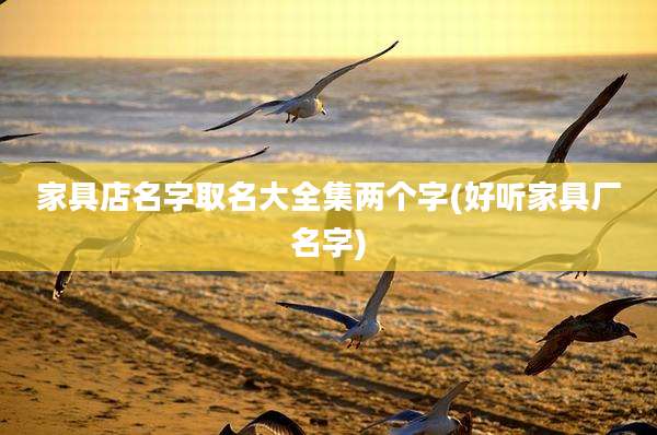 家具店名字取名大全集两个字(好听家具厂名字)