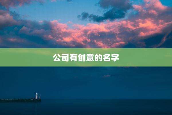 公司有创意的名字