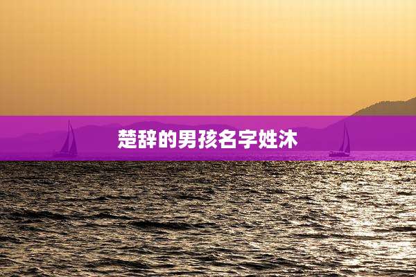 楚辞的男孩名字姓沐