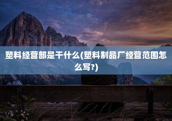 塑料经营部是干什么(塑料制品厂经营范围怎么写?)