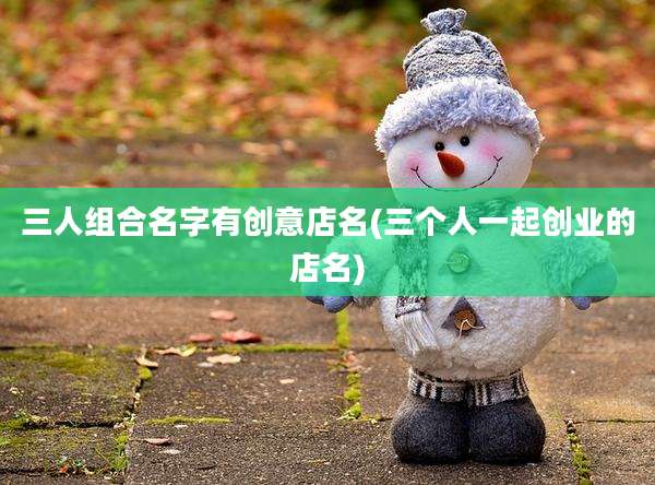 三人组合名字有创意店名(三个人一起创业的店名)