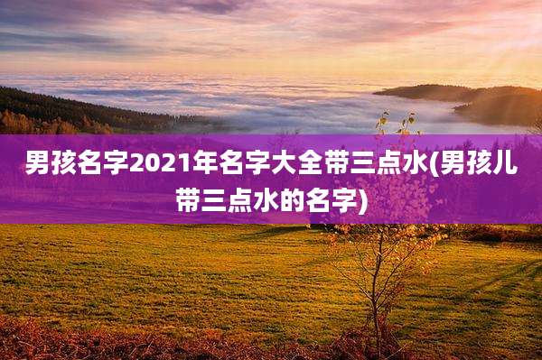 男孩名字2021年名字大全带三点水(男孩儿带三点水的名字)