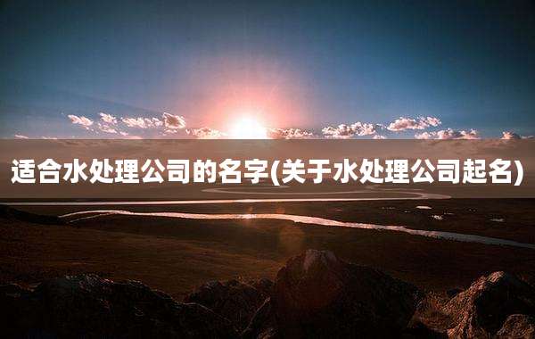 适合水处理公司的名字(关于水处理公司起名)
