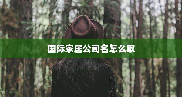 国际家居公司名怎么取