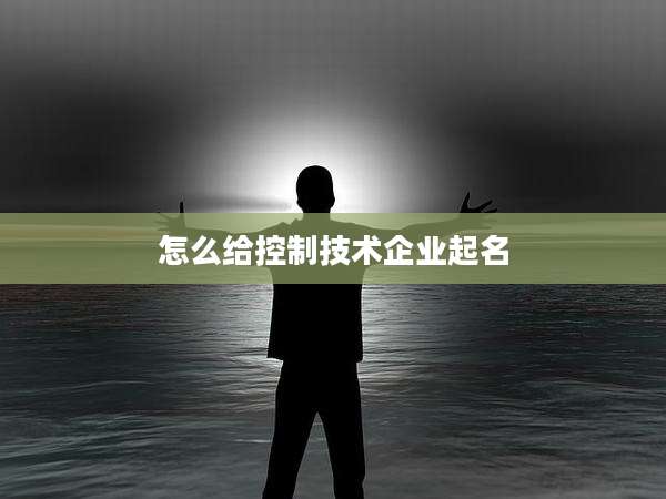 怎么给控制技术企业起名