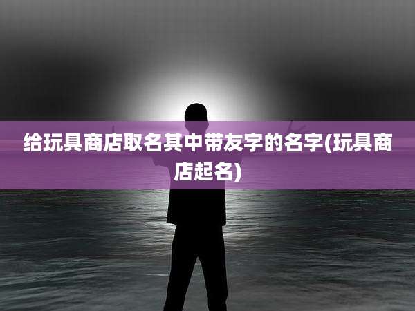 给玩具商店取名其中带友字的名字(玩具商店起名)