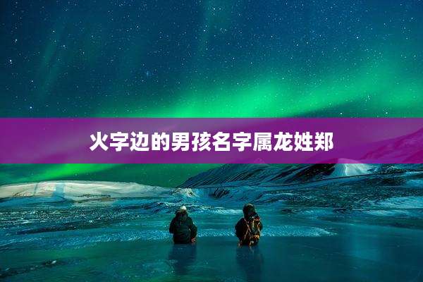 火字边的男孩名字属龙姓郑