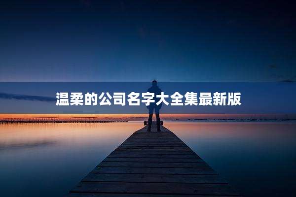 温柔的公司名字大全集最新版