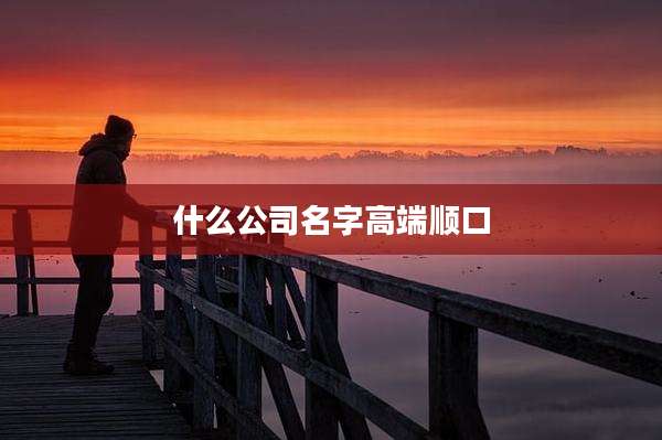 什么公司名字高端顺口