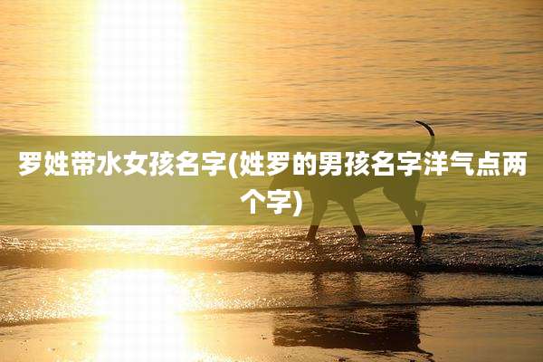 罗姓带水女孩名字(姓罗的男孩名字洋气点两个字)