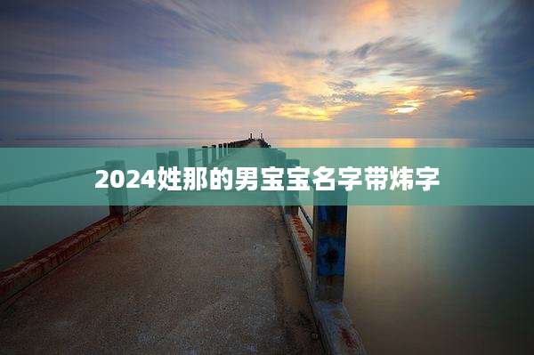 2024姓那的男宝宝名字带炜字
