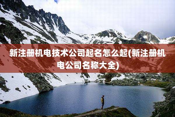 新注册机电技术公司起名怎么起(新注册机电公司名称大全)