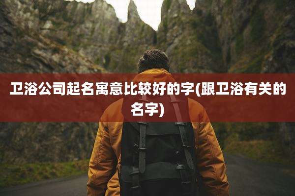 卫浴公司起名寓意比较好的字(跟卫浴有关的名字)